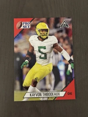 2021 Leaf Pro Set College Red Parallel #6 KAYVON THIBODEAUX Rookie Card RC - Image 1 of 2