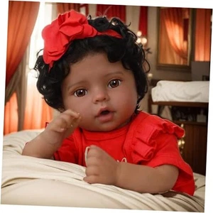 Reborn Baby Dolls Black Girl - 20 Inch African American Baby Doll, Lifelike - Picture 1 of 7