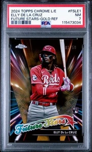 Elly De La Cruz 2024 Topps Chrome Logofractor Future Stars Gold RC /50 PSA 7 - Picture 1 of 2