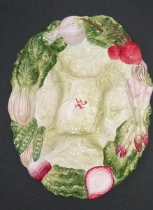 Fitz and Floyd Classics Französischer Markt Gemüse 3D Form Tablett Platte 17,5" LESEN - Bild 1 von 9