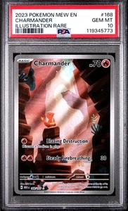 Charmander 168/165 Illustration Rare SV Pokemon 2023 Englisch PSA 10 - Bild 1 von 2