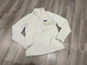 Off Birch White Patagonia Women's Re-Tool Snap-T Fleece Pullover Jacket Sz S - Picture 1 of 10