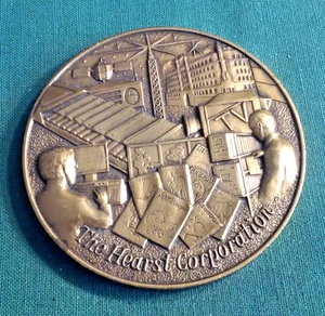 HEARST CORPORATI1ON 1987 Bronze Medal 100 Years Making Communications History - Picture 1 of 4
