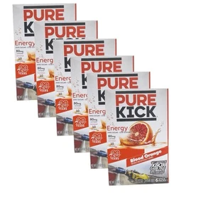 6 CAJAS Pure Kick ENERGY Naranja Sangre Bebida Mezcla Singles to Go - Imagen 1 de 3
