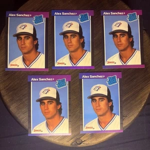 (Lot Of 5) 1989 Donruss # 47 ALEX SANCHEZ RATED ROOKIE RC Toronto Blue Jays - Picture 1 of 10