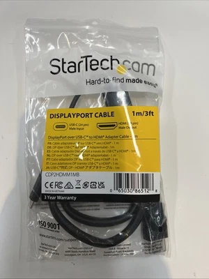 StarTech.com 3ft 1m USB C to HDMI Cable - 4K USB Type-C HDMI Video Ada - Image 1 of 4
