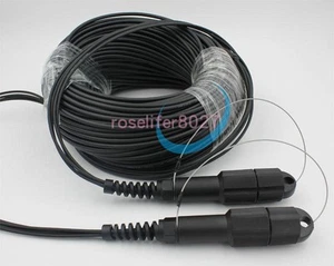 200M LC-LC SM 4 Strand Armored Field TPU Optic Patch Cord Cable Waterproof Head - Afbeelding 1 van 1