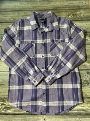 Burton Elderberry Sparse Plaid Favorite Flannel Cotton Long Sleeve Mens Medium - Image 1 of 4