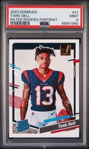 Tanque Dell 2023 Panini Donruss #21 clasificación PSA 9 novatos retrato lona tejanos - Imagen 1 de 3