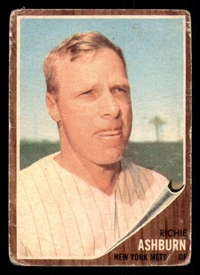 1962 Topps #213 Richie Ashburn Poor Mets    - Image 1 of 2