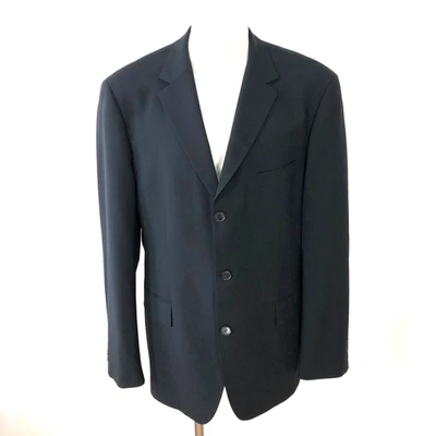 Hugo Boss 44R Scorsese Movie Wool Blend 3 Button Blazer Jacket Black MINT - Image 1 of 4