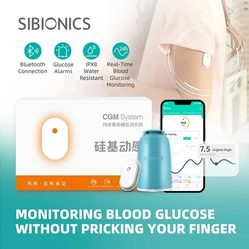 Home blood glucose meter 24hour dynamic blood glucose monitoring without needles - Image 1 of 4