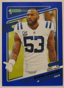 Panini Donruss 2021: Darius Leonard #149 prueba de prensa azul - Imagen 1 de 2