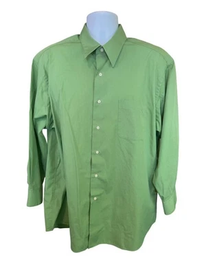 Camisa de vestir Alexander Julian XL verde 17-17,5 32/33 ajuste a medida Y2K Corpcore Foto 1 de 4