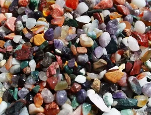 Chips de piedras preciosas a granel - Piedras de cristal natural grava decorativas - Imagen 1 de 17