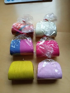 6 Thai Silk Mini-Purse Makeup Case Or Pocket Money Beautiful New Souvenirs - Picture 1 of 10