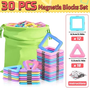 MINT Magnetbaukasten - Pädagogische Bausteine für Kinder Lernen & - Bild 1 von 15