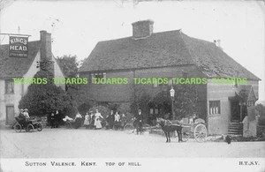 1906 SUTTON VALENCE Top of Hill King's Head Maidstone KENT postcard - Picture 1 of 2