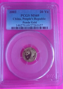 2002 CHINA GOLD  PANDA  20 YUAN PCGS MS69 COIN - Picture 1 of 1