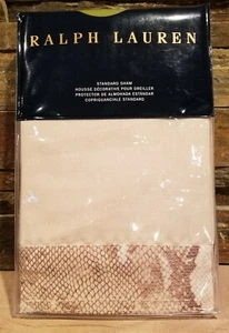 Ralph Lauren Great Sands Python Sellek Standard Sham Linen Cotton MSRP: $185 NEW - Picture 1 of 5