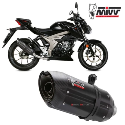 Scarico Completo MIVV Suono Black Inox Nero per SUZUKI GSX-S 125 2017 > 2020 - Immagine 1 di 4