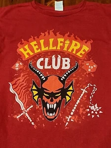 Hellfire Club Men's Long Sleeve Tee Large Stranger Things Science Fiction - Picture 1 of 11