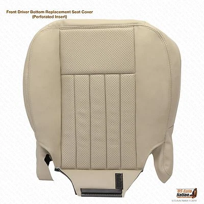 2004 Lincoln Navigator Driver Side Bottom Replacement Leather Seat Cover TAN - Image 1 of 4