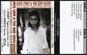 NICK CAVE & THE BAD SEEDS RARE LIVE CASSETTE TAPE MADE IN GREECE - Picture 1 of 2