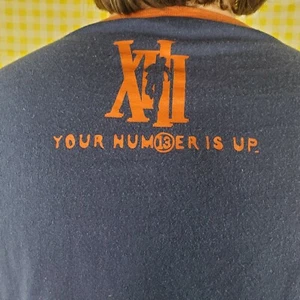 2003 Ubisoft Xiii Your Number Is Up 13 Video Game Promo Ringer T-Shirt Large EUC - Picture 1 of 7