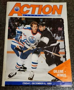 Dec 8 1989 EDMONTON OILERS Program Vs Los Angeles 5-4OT Gretzky 1G 1A Vs EDM - Picture 1 of 2