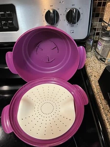 Tupperware Mikrowelle Dampfgarer Lila - Bild 1 von 2