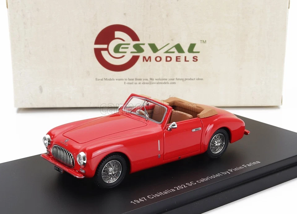 1/43 ESVAL MODEL - CISITALIA - 202 SC STABILIMENTI FARINA CABRIOLET EMEU43076C - Immagine 1 di 1