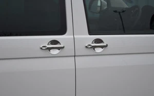 Chrome Door Handle Cups Insert Trim To Fit Volkswagen Caravelle (2016 - Picture 1 of 4