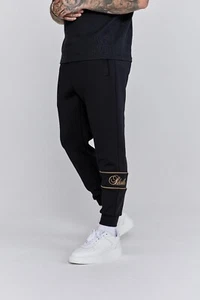 SikSilk Men's Black Track Pants Large 34" Waist - Picture 1 of 5