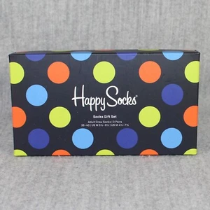 HAPPY SOCKS Gift Box 3 Pairs Set Unisex Adult Crew Geometric Print Dots 2018 - Bild 1 von 12