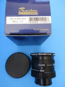 3.5mm F1.6 RAINBOW CCTV Lens Fixed Focal Length Iris 1/2" Camera C-Mount H3.51.6 - Picture 1 of 1