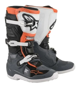 2024 ALPINESTARS TECH 7S JUGENDSTIEFEL SCHWARZ GRAU WEISS ORANGE NEU KINDER JUNIOR MX - Bild 1 von 6