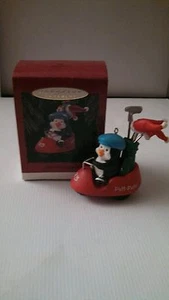 Hallmark Ornament Putt-Putt Penguin 1993 New Old Stock Golf Cart & Clubs Cute!!! - Picture 1 of 2