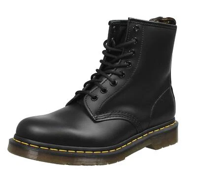 Dr. Martens 1460 - Black Smooth Nero - Uomo Scarpe Stivaletti Stringati