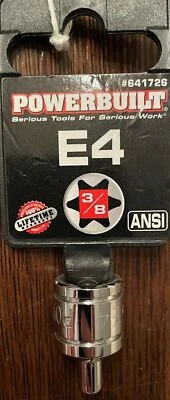 POWER BUILT E4 3/8Drive Star Socket 641726 - FREE SHIPPING - Image 1 of 2