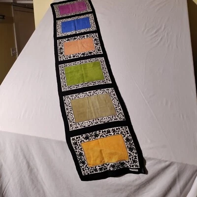 Satya Paul Pour Femme Silk Runner / Scarf Approx 14.5" x 67" - Imperfect - Image 1 of 4