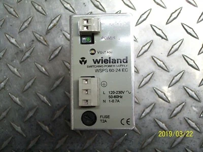 FUENTE DE ALIMENTACIÓN CONMUTADA WIELAND 24V 2.5A, WSPS 60-24 EC Foto 1 de 2