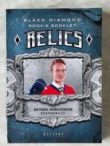 2011-12 Black Diamond Jersey Relic Rookie Booklet Henrik Borgstrom 161/199