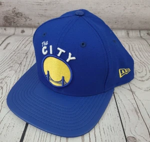 Golden State Warriors The City New Era 9FIFTY Snapback Cap Hat LEATHER Bill EUC - Imagen 1 de 11