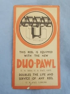1930 Bronson Fishing Reels Duo Pawl Box Insert Instructions Owner Advertising - Picture 1 of 2
