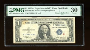 DBR 1935-A $1 Silver Experimental (R) Fr. 1609 PMG 30 Serial S71660344C - Picture 1 of 2