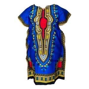 Girl Dress Dashiki 100% Cotton Variety Colors African Dashiki - Picture 1 of 10