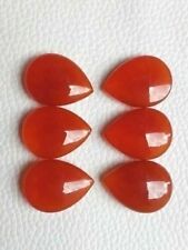 5 Pcs Lot Natural Red ONYX 10x14 mm Pear Cabochon Loose Gemstone AS-37
