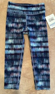 NWT Athleta GIRL High Rise Chit Chat Capri Tie Dye Purple Blue Medium 8-10 - Picture 1 of 5