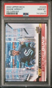 Shane Wright PSA 10 2022-23 Upper Deck Young Guns UD Canvas #C265 Kraken - Picture 1 of 2